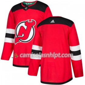 Camisola New Jersey Devils Blank Adidas 2017-2018 Vermelho Authentic - Homem
